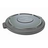 Rubbermaid Commercial Flat Top Lid for 20 gal Round BRUTE Containers, 19.88" diameter, Gray FG261960GRAY
